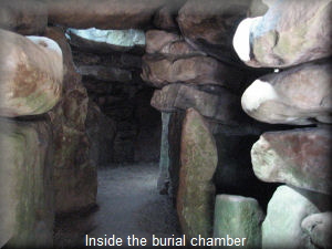 Inside the burial chamber